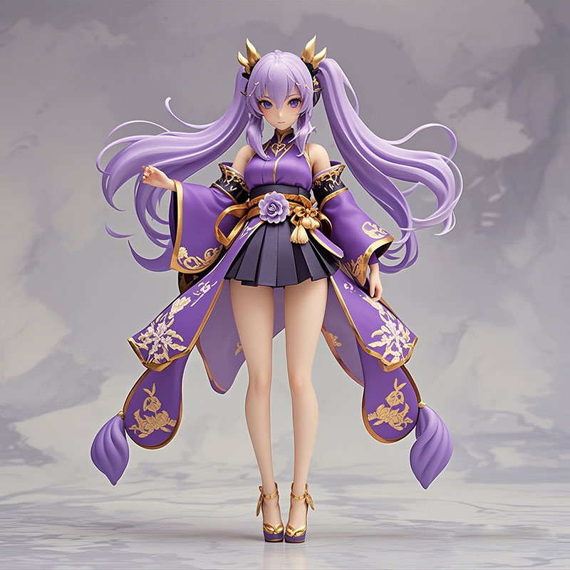 定制游戲手辦角色長腿美女雙色桌面擺件塑膠材質(zhì)桌面擺件盲盒